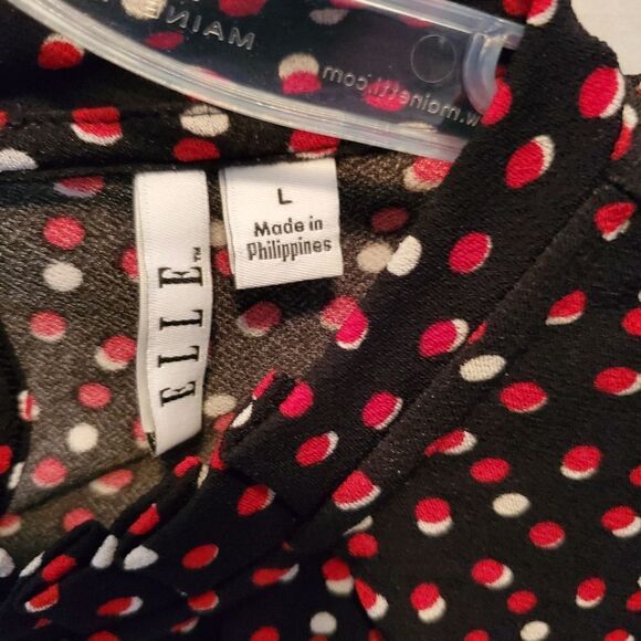 Beautiful Elle cap sleeve blouse size large - Picture 3 of 10